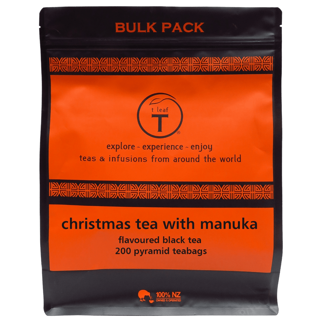 Christmas tea with NZ manuka pyramids - t leaf T | teas and infusions from around the world