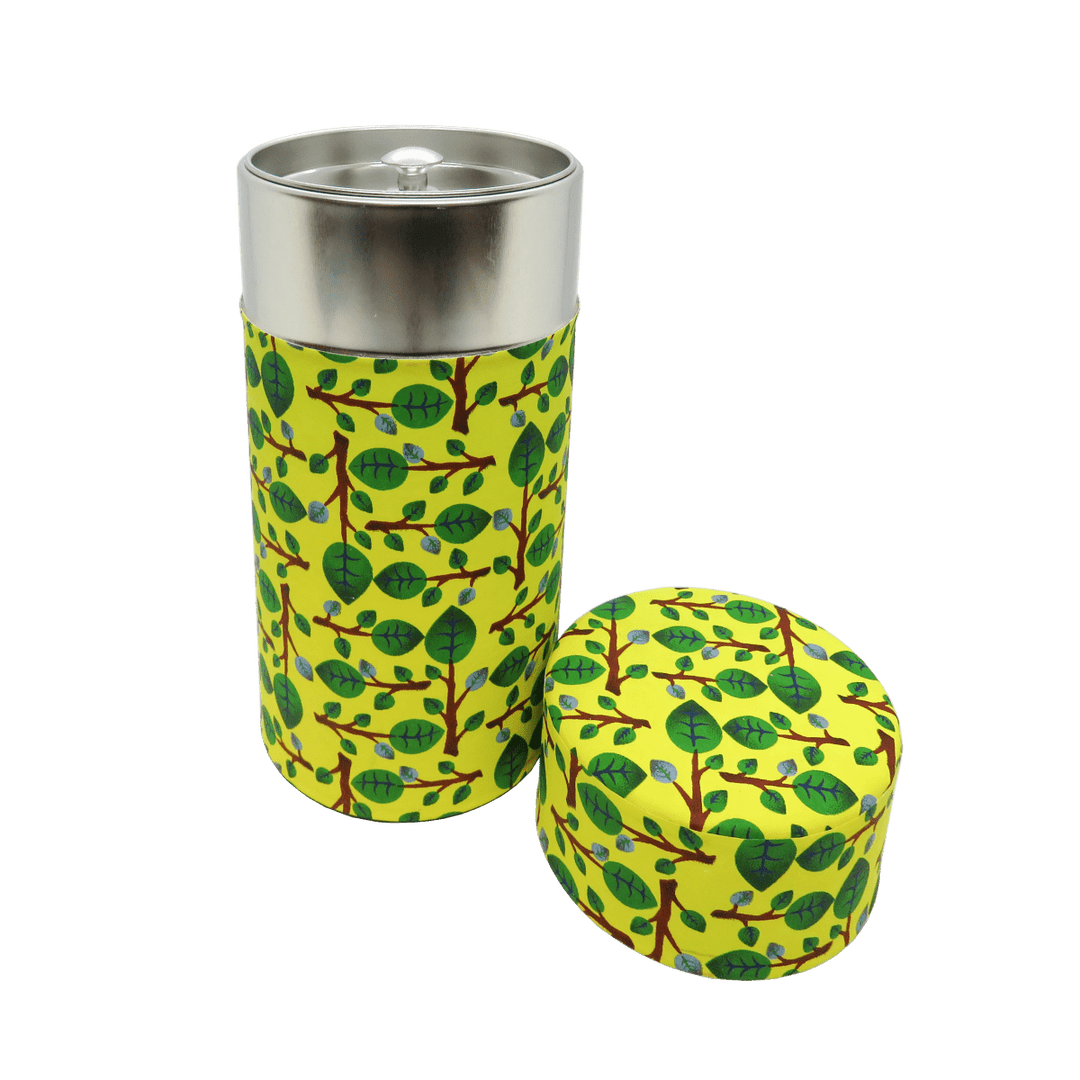 Tea canister - tree yellow - t leaf T | teas and infusions from around the world