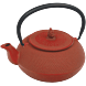 Roji  nail head 900ml red teapot 